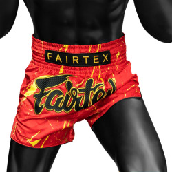 Thai šortky Fairtex BS1946 Inferno - červené