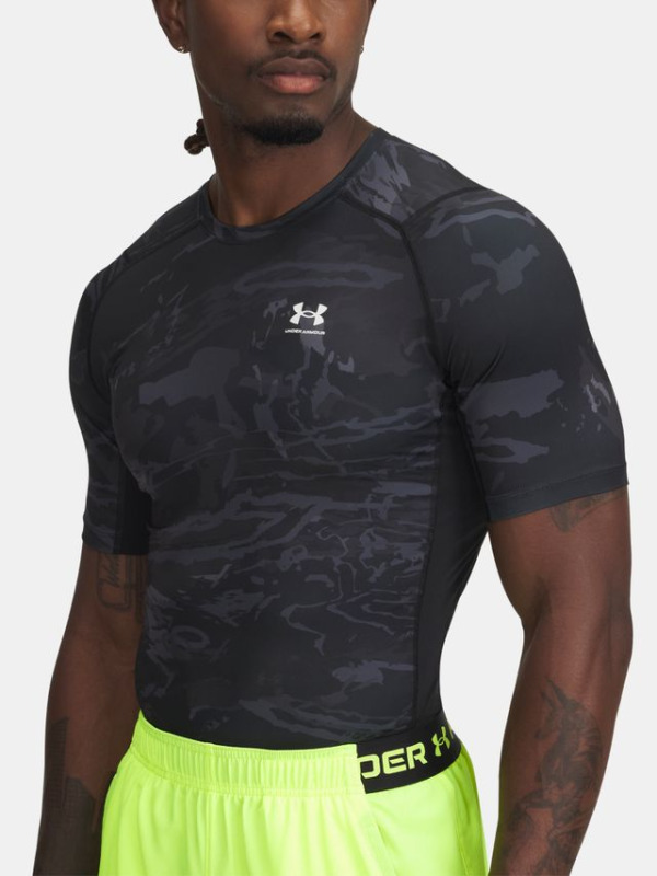 Pánské kompresní triko Under Armour Printed SS - černé