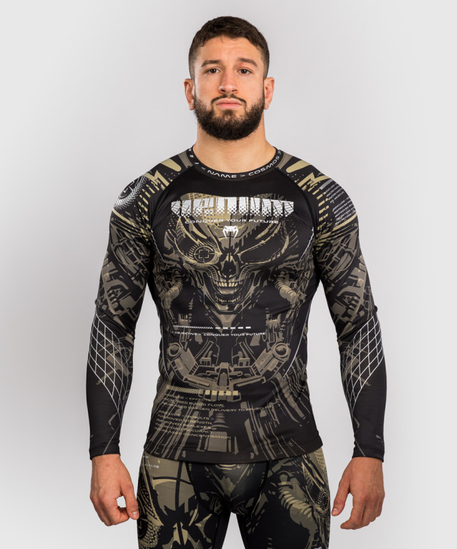 Rashguard VENUM Invader DL. rukáv - černo/sand