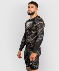 Rashguard VENUM Invader DL. rukáv - černo/sand