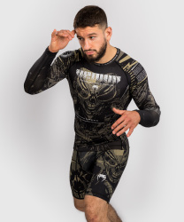 Rashguard VENUM Invader DL. rukáv - černo/sand
