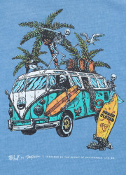 PitBull West Coast Dámské triko Denim Washed BEACHBREAK - modré