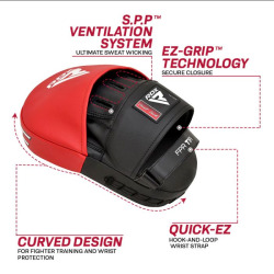 RDX Lapy T1 Curved - černo/červené