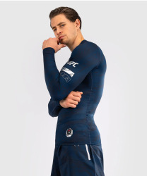 Rashguard VENUM UFC Fusion by Venum Fight Week Dl. rukáv - oceanic modrý
