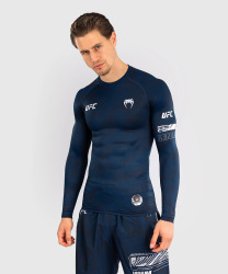 Rashguard VENUM UFC Fusion by Venum Fight Week Dl. rukáv - oceanic modrý