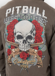 PitBull West Coast Pánská mikina SANTA MUERTE KPZ - tmavě zelená