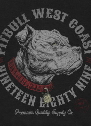 PitBull West Coast Pánská mikina STRENGTH & RESPECT KP - černá