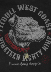 PitBull West Coast Pánská mikina STRENGTH & RESPECT KPZ - černá