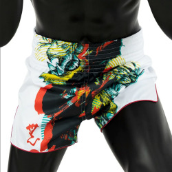 Thai šortky Fairtex BS1908 Satoru Collection - bílé