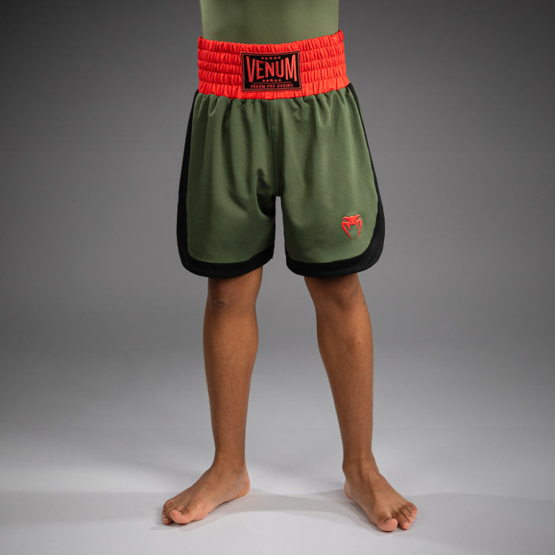 Dětské šortky VENUM Boxing - zeleno/oranžové