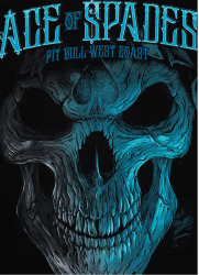 PitBull West Coast Pánská mikina Blue Skull - černá