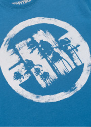 PitBull West Coast Triko LOGO PALMS - modré
