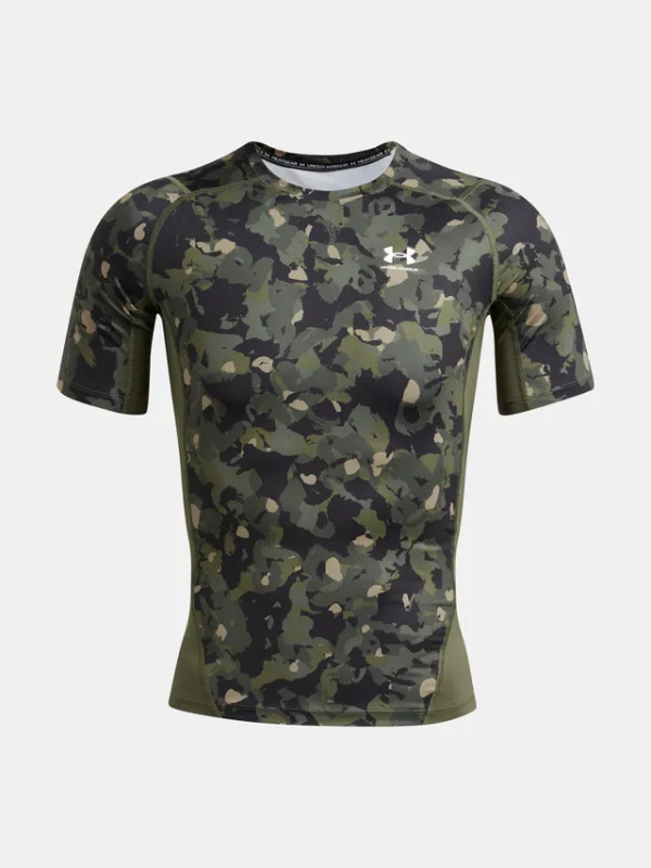 Pánské kompresní triko Under Armour Printed SS - zelené