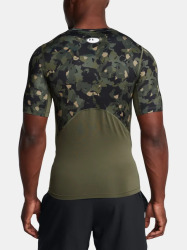 Pánské kompresní triko Under Armour Printed SS - zelené