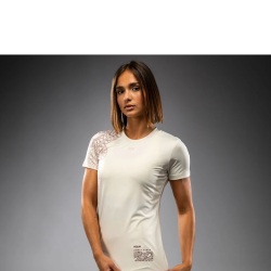 Dámské triko VENUM Serpenti DRY TECH - Ivory/Burgundy