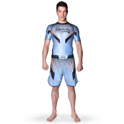 8 WEAPONS Rashguard Shift - šedo/oranžový
