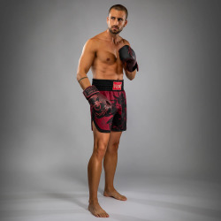 Pánské Boxerské šortky Venum x Assassin’s Creed Shadows - burgury/černé
