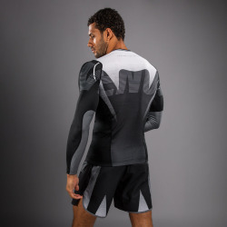 Rashguard VENUM Adrenaline Dl. rukávem - černo/stříbrný