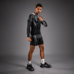 Rashguard VENUM Adrenaline Dl. rukávem - černo/stříbrný
