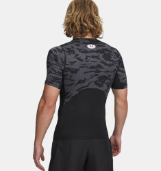 Pánské kompresní triko Under Armour UA HG Printed SS - černé
