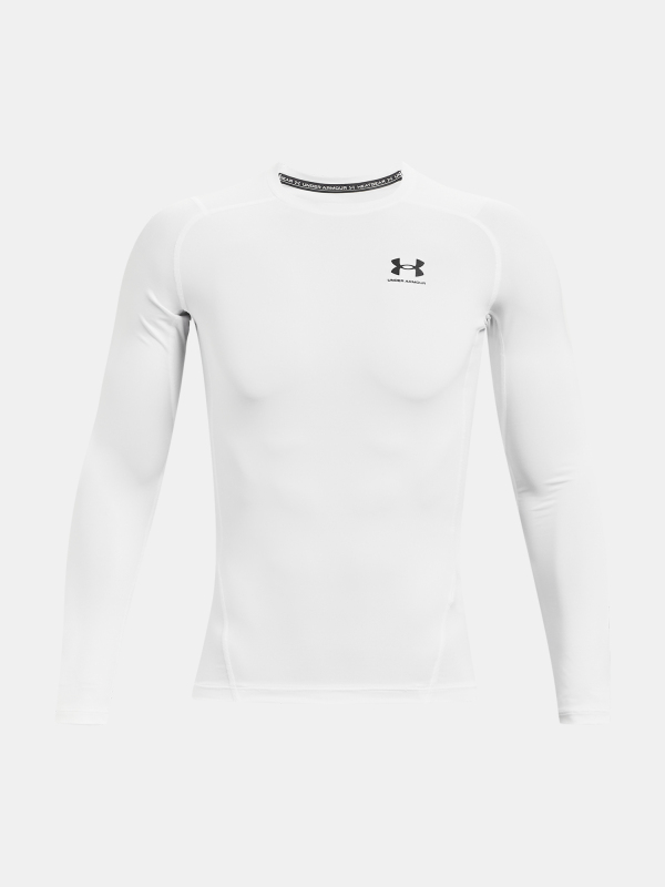 Pánské kompresní triko Under Armour HG Armour Comp LS - bílé