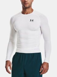 Pánské kompresní triko Under Armour HG Armour Comp LS - bílé