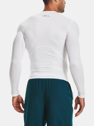 Pánské kompresní triko Under Armour HG Armour Comp LS - bílé
