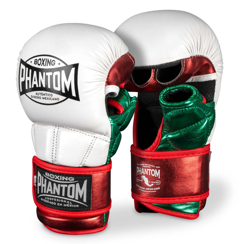 MMA Rukavice na Sparring PHANTOM Mexico - bílo/zeleno/červené