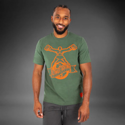 Pánské Triko VENUM Ulti-Man - khaki/oranžové