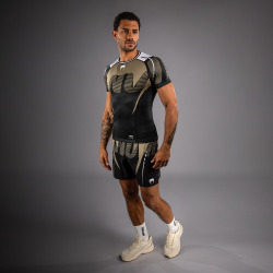 Rashguard VENUM Adrenaline Kr. rukáv - černo/sand