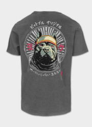 PitBull West Coast Triko Denim Washed MT FUJI - šedé
