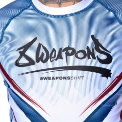 8 WEAPONS Rashguard Shift - bílo/modro/červený