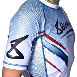8 WEAPONS Rashguard Shift - bílo/modro/červený