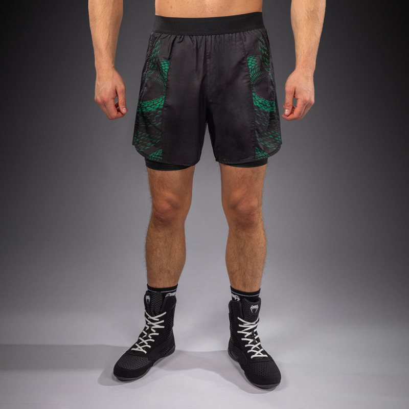 Pánské Fitness šortky VENUM Venum Matupa - černo/zeleno/zlaté
