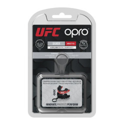 Chránič zubů Opro Silver UFC senior - červeno/stříbrný