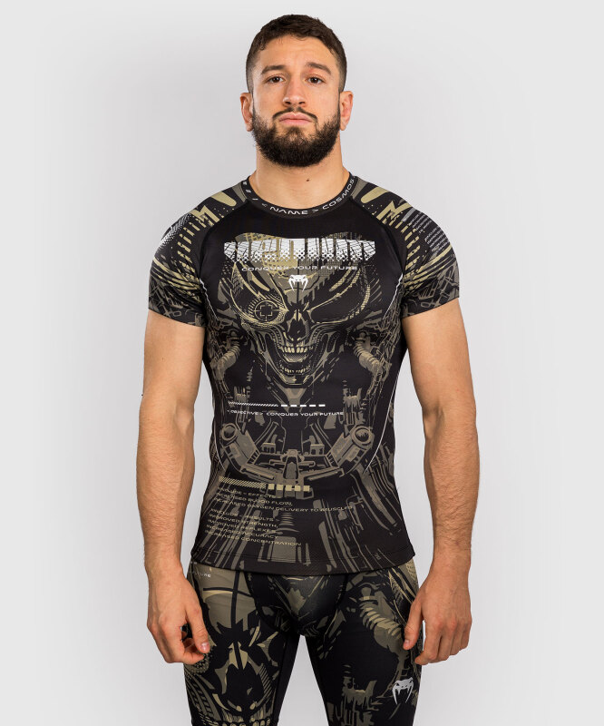 Rashguard VENUM Invader Kr. rukáv - černo/sand
