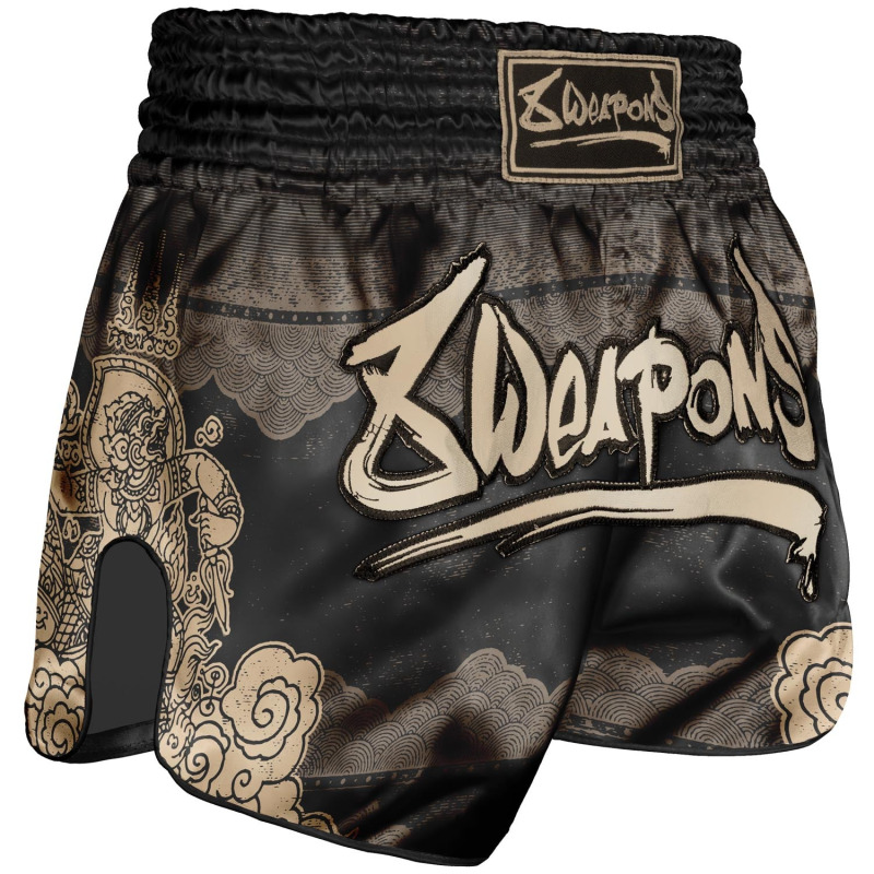 8 WEAPONS Muay Thai trenýrky Hanuman - černo/zlaté
