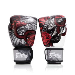 Boxerské rukavice Fairtex The Beauty of Survival BGV24 černé + obal zdarma