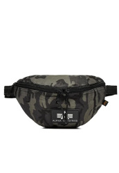 Alpha Industries Ledvinka Rubber Print Waistbag - černo maskáčová