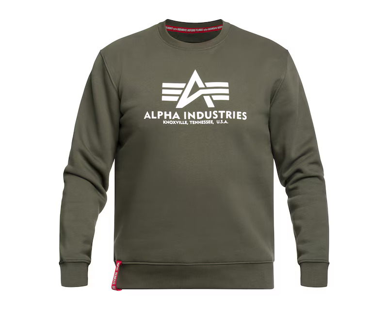 Alpha Industries Pánská mikina Basic - tmavě zelená