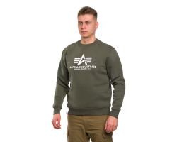 Alpha Industries Pánská mikina Basic - tmavě zelená