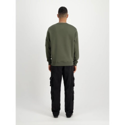 Alpha Industries Pánská mikina Satin Logo - tmavě zelená