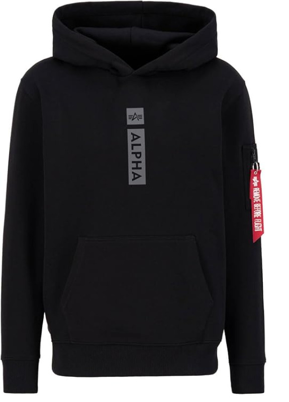 Alpha Industries Pánská mikina Alpha Puff Print - černá
