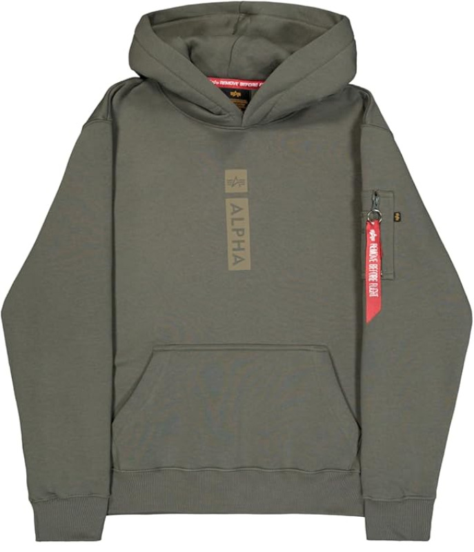 Alpha Industries Pánská mikina Alpha Puff Print - zelená