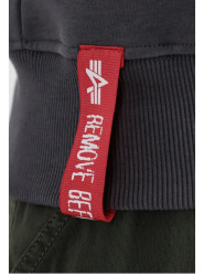 Alpha Industries Pánská mikina Basic Small Logo Zip - šedá