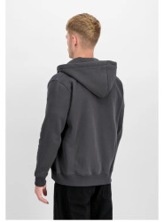 Alpha Industries Pánská mikina Basic Small Logo Zip - šedá