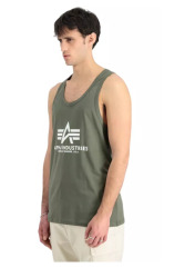 Alpha Industries Pánské tílko Basic BB Big Logo - tmavě zelené