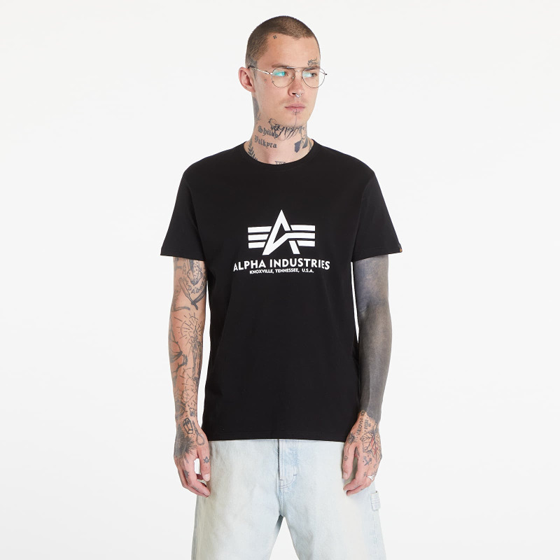 Alpha Industries Pánské tričko Basic Big Logo - černé