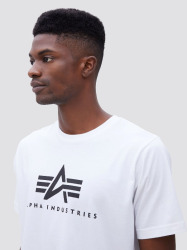 Alpha Industries Pánské tričko Basic Big Logo - bílé