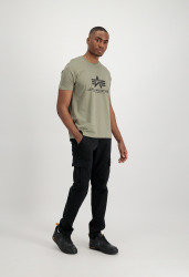 Alpha Industries Pánské tričko Basic Big Logo - zelené